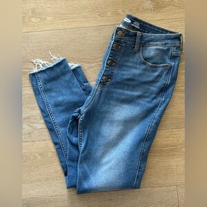 Old Navy Distressed Blue Skinny Jeans